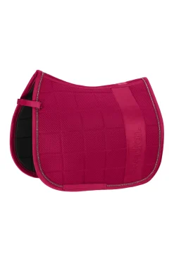 eskadron Reflexx Ss23 Grand Tapis De Selle De Dressage En Cristal A Mailles Carrees Beetroot Pink Hot
