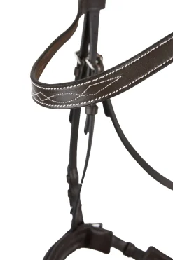 horze Filet Anatomique En Cuir Dark Brown Hot
