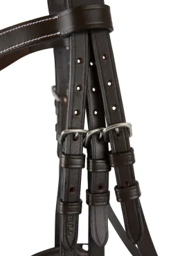 horze Filet Anatomique En Cuir Dark Brown Hot