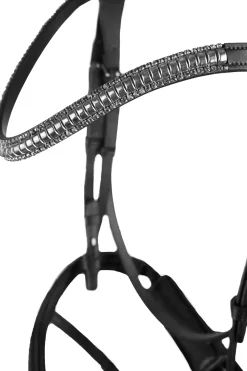 horze Filet Anatomique Highbury Avec Frontal Cristal Noir Discount