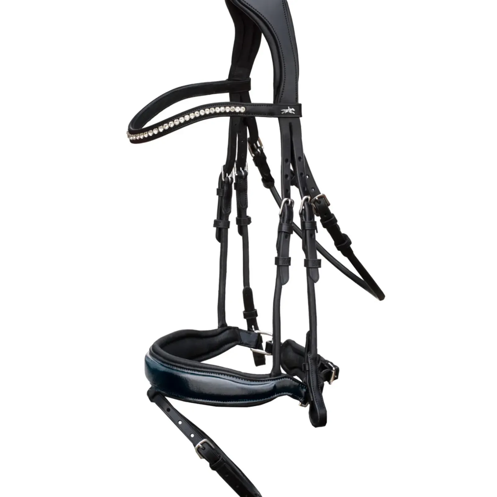 schockemohle Filet De Dressage Malibu Avec Cristaux Black/Patent Grey/Silver Discount