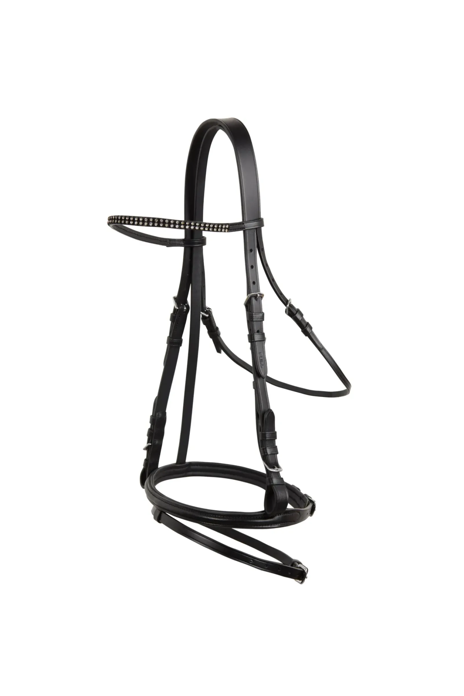 horze Filet En Cuir Avec Frontal Decore Cristal Black