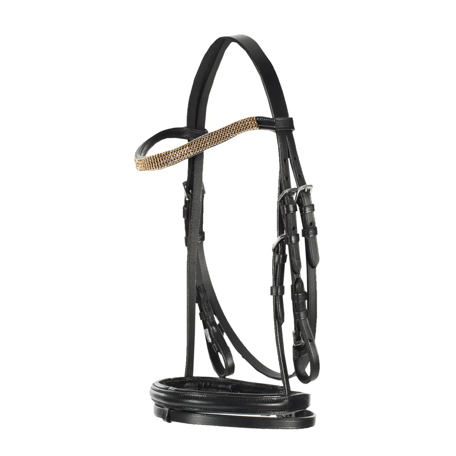 horze Filet Poney Noir/Dore Hot