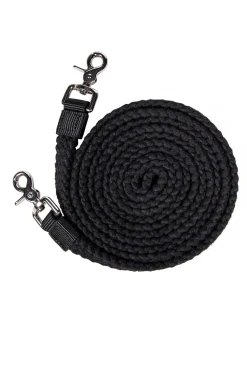 fra F.R.A. Gabi Flat Woven Cotton Reins 25Mm, W/ Clips 300Cm Black Hot