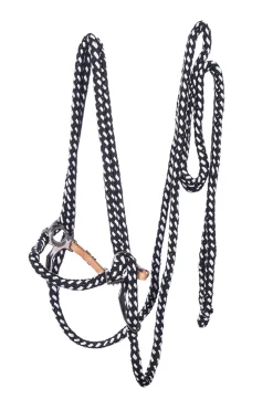 fra F.R.A. Jasper Hackamore Bridle Cotton Fur (System 2) Black/White Hot