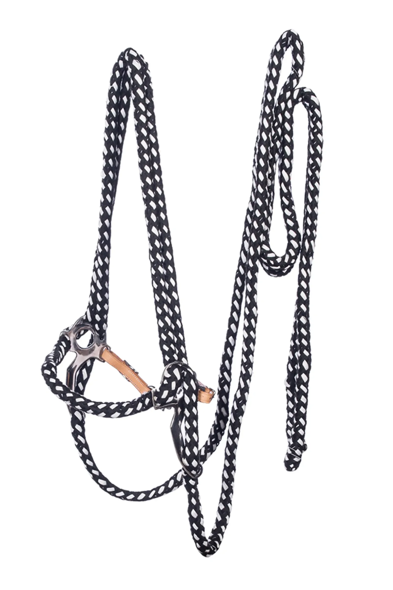 fra F.R.A. Jasper Hackamore Bridle Cotton Fur (System 2) Black/White Hot