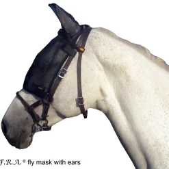 cavallohorseriderfr F.R.A. Masque Anti-Mouches Avec Oreilles Black Best