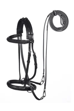 fra F.R.A. Ulan Bitless Bridle (System 5) Leather W/ Leather Reins Black Discount