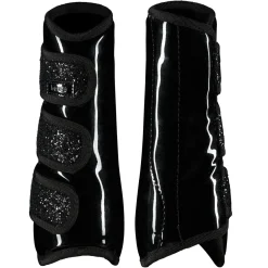 horze Guetres De Protection Fermees Protege-Tendons A Paillettes Noir Discount