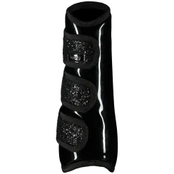 horze Guetres De Protection Fermees Protege-Tendons A Paillettes Noir Discount