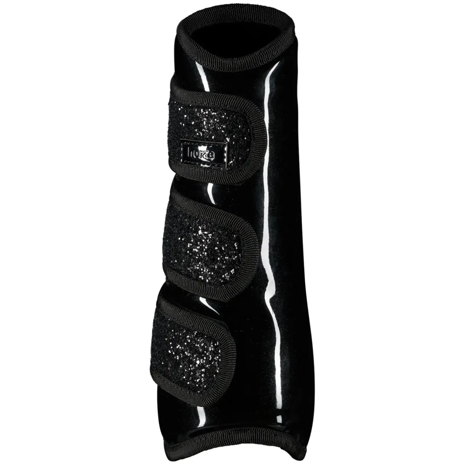 horze Guetres De Protection Fermees Protege-Tendons A Paillettes Noir Discount