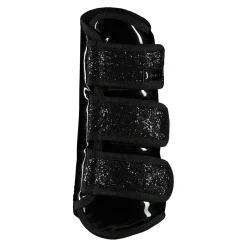 horze Guetres De Protection Fermees Protege-Tendons A Paillettes Noir Discount