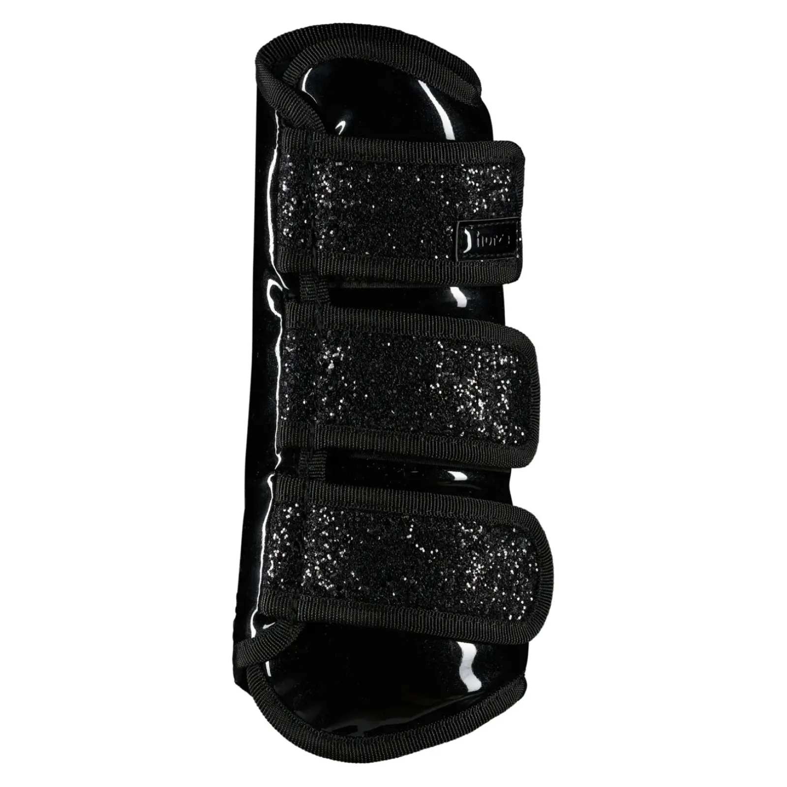 horze Guetres De Protection Fermees Protege-Tendons A Paillettes Noir Discount