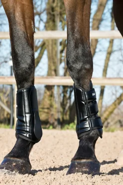 horze Guetres De Protection Fermees, Protege-Tendons Laval Noir Clearance