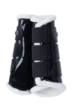 horze Guetres De Protection Fermees Brillantes Black Discount