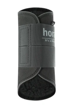 horze Guetres De Protection Fermees Doublure Mouton Noir New