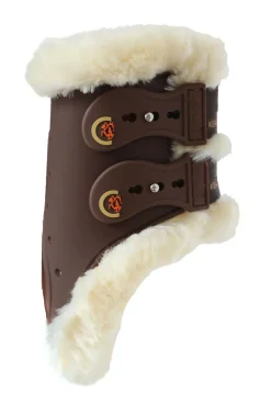 kentucky Guetres De Protection Protege-Boulets Mouton Extensibles Horsewear Brown Discount