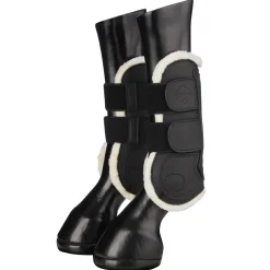 lemieux Guetres De Protection Protege-Tendons Cuir Capella Confort Black Discount