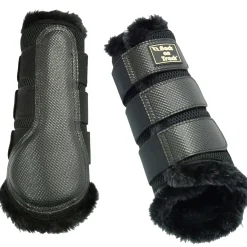 backontrack Guetres Fermees Back On Track Mailles, Fourrure Artificielle, L-Xl Black Discount