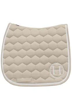 harcour Pack Tapis De Selle Saddy Et Bonnet Fleur Beige Discount