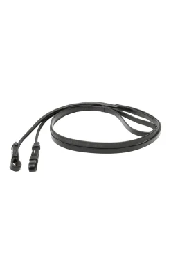 kavalkade Fleur Double Bridle Reins Round Stitched Black Clearance