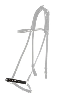 kavalkade Glansandi Dropped Noseband Piece For Kjartan Icelandic Bridle Black/White Discount