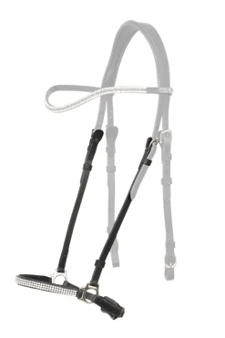 kavalkade Hvitur Dropped Noseband Fr Aradis Icelandic Bridle Black/White Outlet