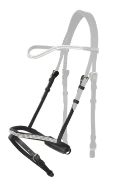 kavalkade Hvitur English Noseband For Aradis Icelandic Bridle Black Clearance