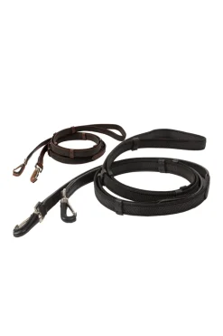 kavalkade Icelandic Rubberised Reins Black Best