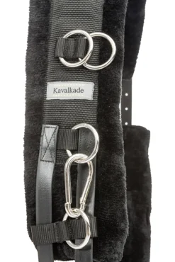 kavalkade Lunging Girth With Fake Fur Black New