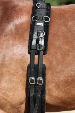 kavalkade Lunging Girth With Fake Fur Black New