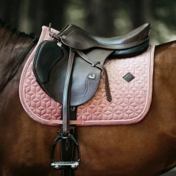 kentucky Horsewear Saddle Pad Velvet Jumping Aurora Pink