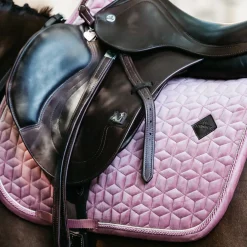 kentucky Horsewear Saddle Pad Velvet Jumping Aurora Pink