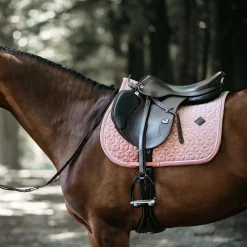 kentucky Horsewear Saddle Pad Velvet Jumping Aurora Pink