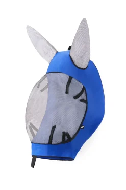 horze Masque Anti-Insectes Souple Extensible Bleu Hot