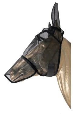 kentucky Masque Anti-Mouche Avec Oreilles Et Couvre-Nez Classic Horsewear Black Best