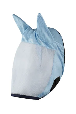 horze Masque Anti-Mouches Avec Oreilles Bleu Clair Hot