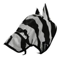 bucas Masque Anti-Mouches Buzz-Off Deluxe Zebra Print New