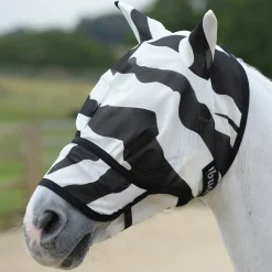 bucas Masque Anti-Mouches Buzz-Off Deluxe Zebra Print New