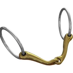 nsbits Mors De Filet Ns Bits Demi Anky, Simple Brisure, Canons Courbes, Epaisseur 14 Mm, Anneaux Chantilly 70 Mm Pas D'Indication Discount