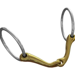 nsbits Mors De Filet Ns Bits Demi Anky, Simple Brisure, Canons Courbes, Epaisseur 14 Mm, Anneaux Chantilly 55 Mm Pas D'Indication Discount