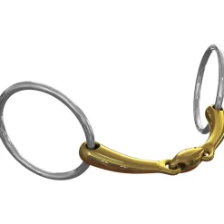 nsbits Mors De Filet Ns Bits Team Up, Double Brisure, Articulation Ovale, Epaisseur 12 Mm, Anneaux Chantilly 55 Mm Pas D'Indication Clearance