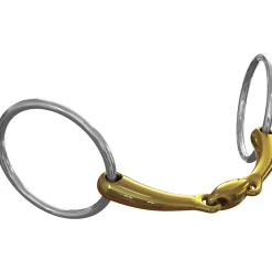 nsbits Mors De Filet Ns Bits Team Up, Double Brisure, Articulation Ovale, Epaisseur 12 Mm, Anneaux Chantilly 70 Mm Pas D'Indication Sale