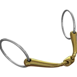 nsbits Mors De Filet Ns Bits Tranz, Double Brisure, Articulation Losange, Canon Epaisseur 16 Mm, Anneaux Chantilly 70 Mm Pas D'Indication Best