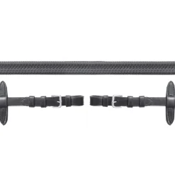 schockemohle Rênes Caoutchouc, Avec Boucle Neo Black/Silver Outlet