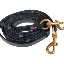 karlslund Rênes Cuir Black/Brass New