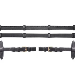 schockemohle Rênes De Bride Caoutchoutes, Avec Bouclerie Black/Gold Clearance