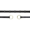 schockemohle Rênes De Gogue Schockermohle A Double Arretoirs Et Anneaux, Rênes Basiques Black/Silver