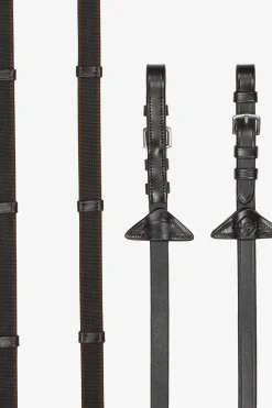 lemieux Rênes Grip Caoutchouc Continental Brown/Silver Sale