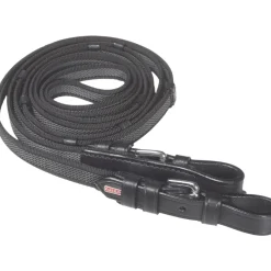 karlslund Rênes Super Adherentes Avec Stops Et Bouclerie Black/Chrome Best
